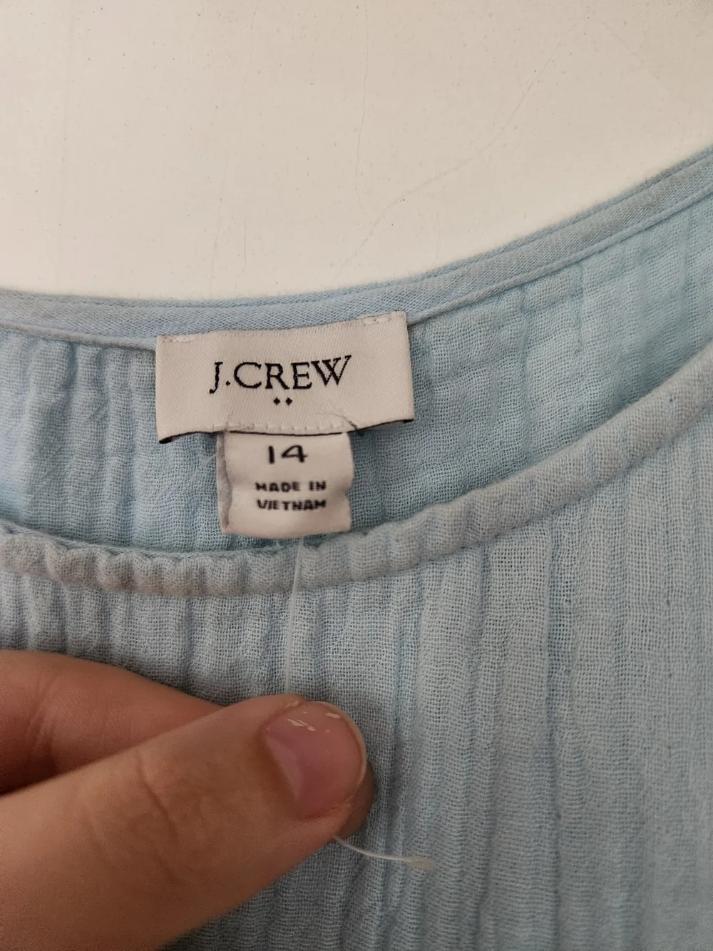 💕5/$25 J Crew Sleeveless Light Blue Tiered Midi Dress with Waist Tie